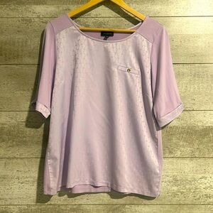 LN The Limited Lilac Dress T-shirt Geometric Pattern sz Large